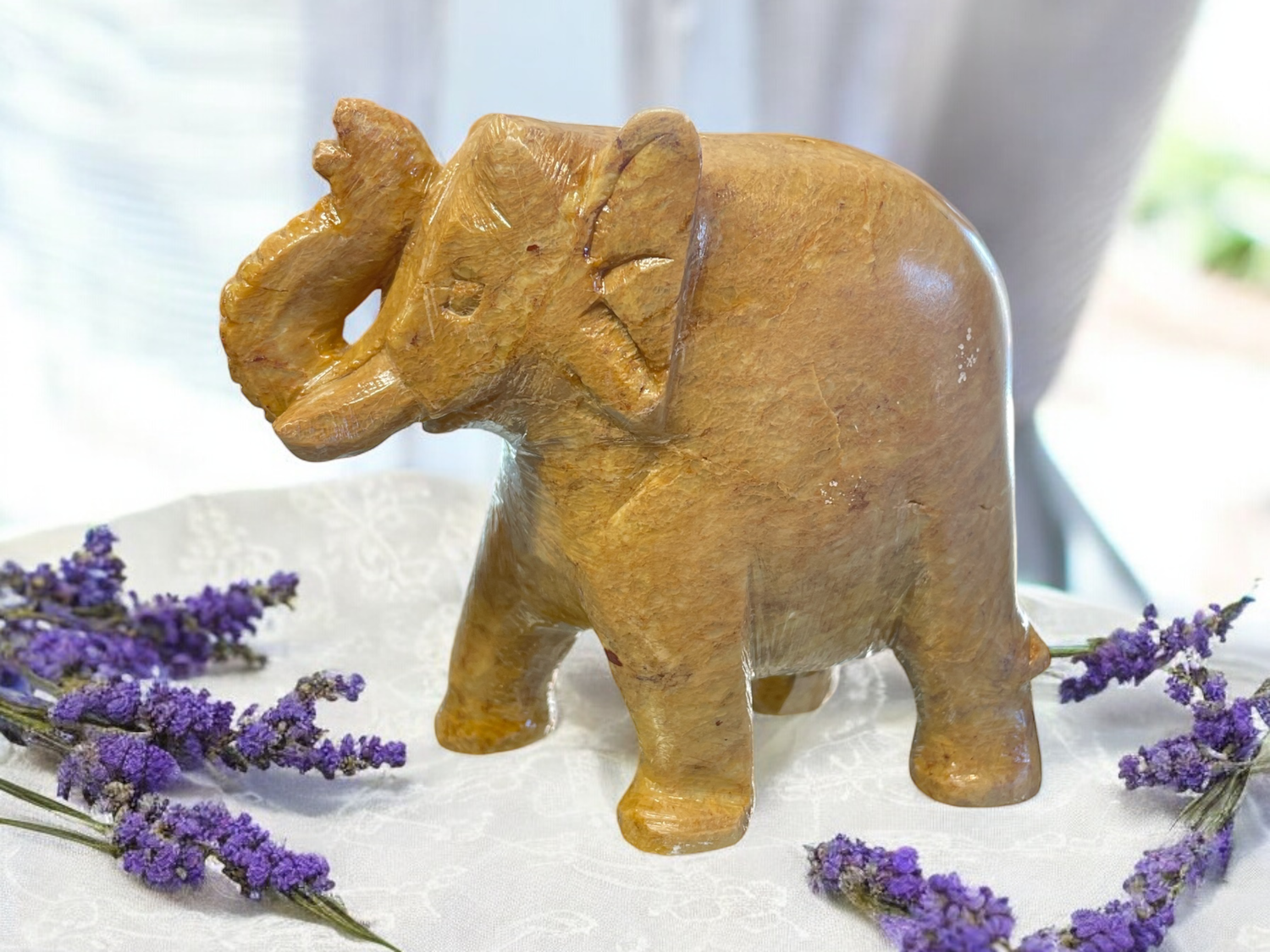 Elephant Soap Stone Incense/ Cone Burner 3&quot;
