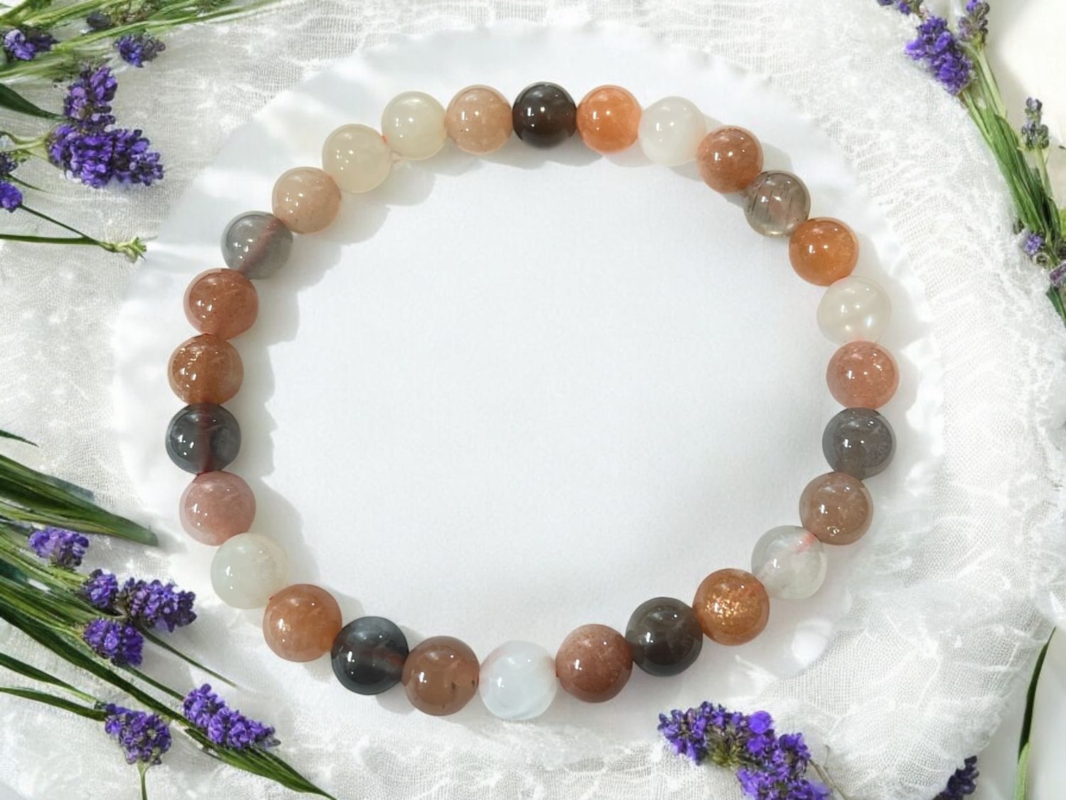 Moonstone Mix Bracelet 6 mm