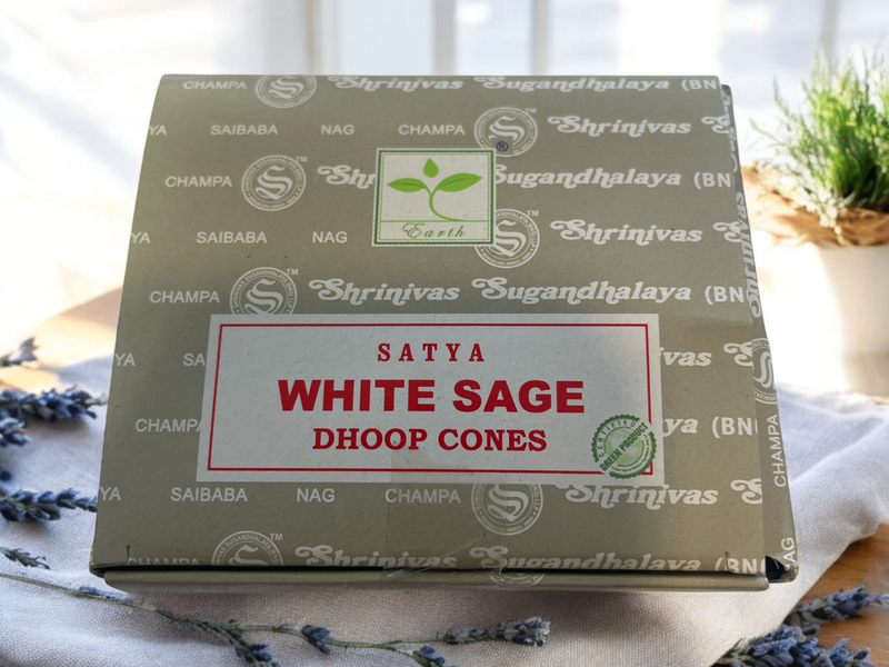 White Sage Dhoop Cones Incense - Satya