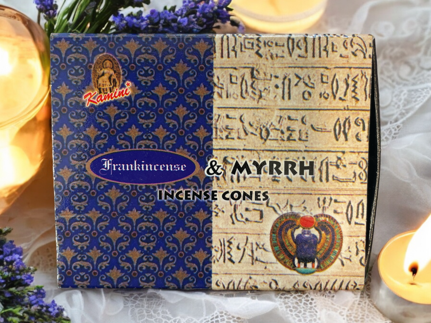 Frankincense &amp; Myrrh Incense Cones - Kamini