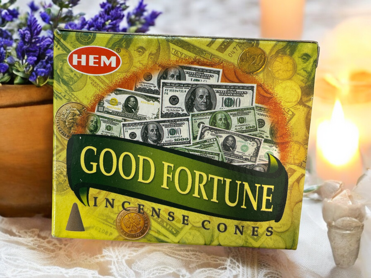 Good Fortune Incense Cones - HEM