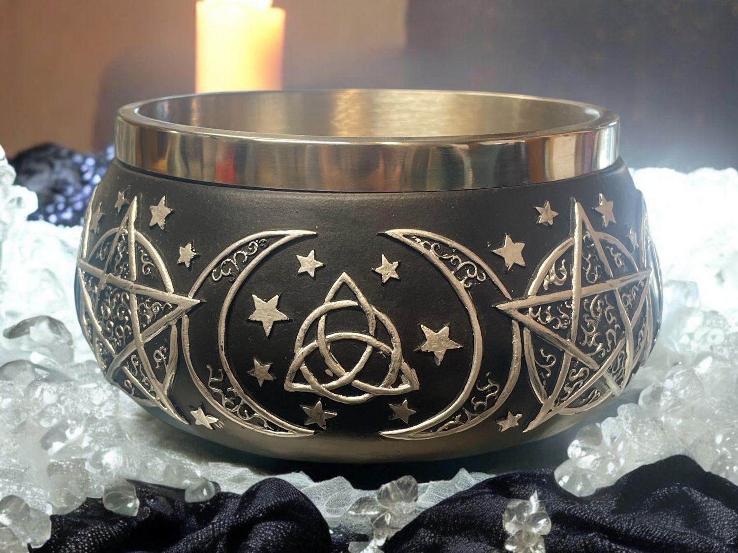 Triple Moon Smudge Bowl