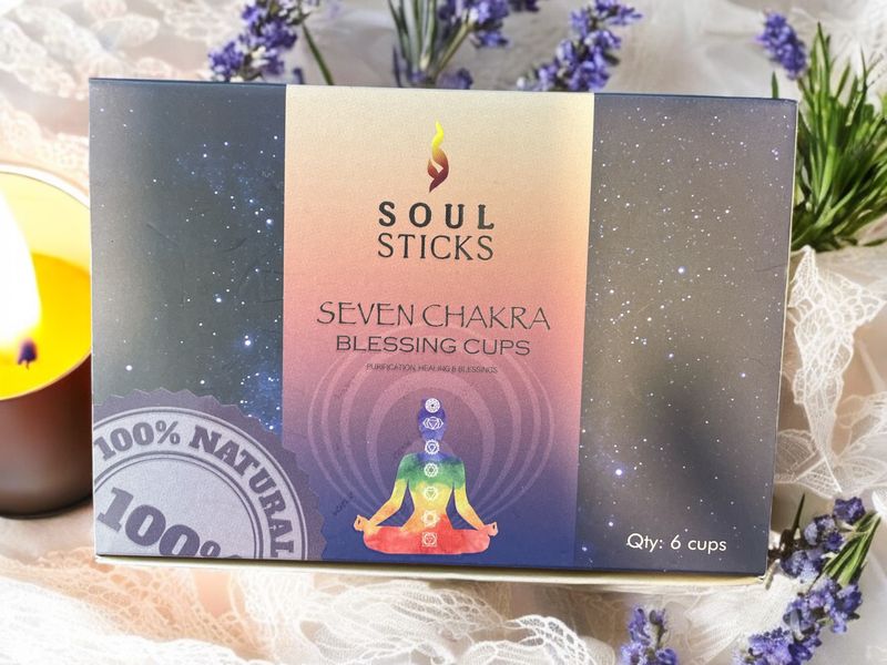 Seven Chakra Blessing Incense Cups - 6pc