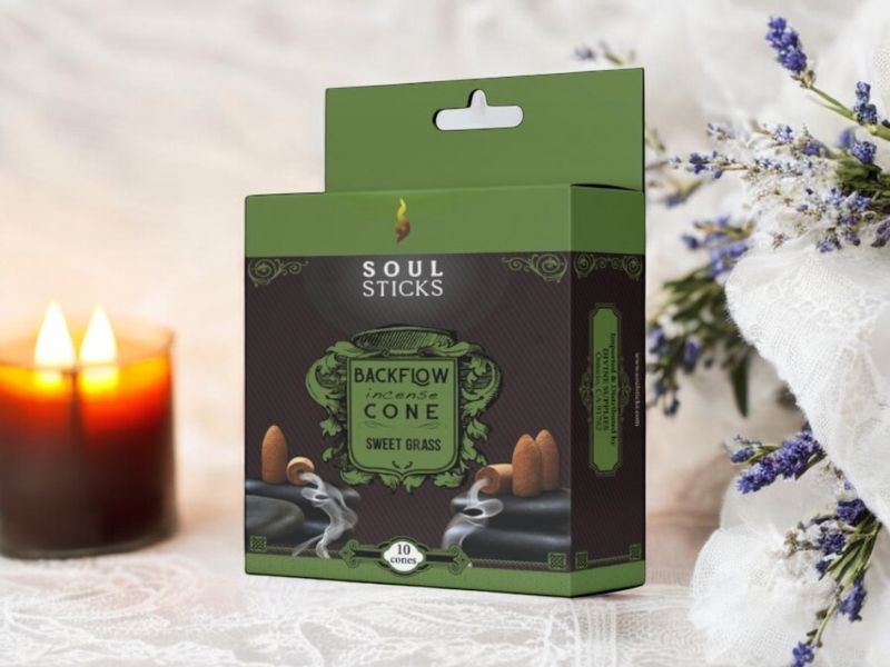 Backflow Incense Cones Sweet Grass