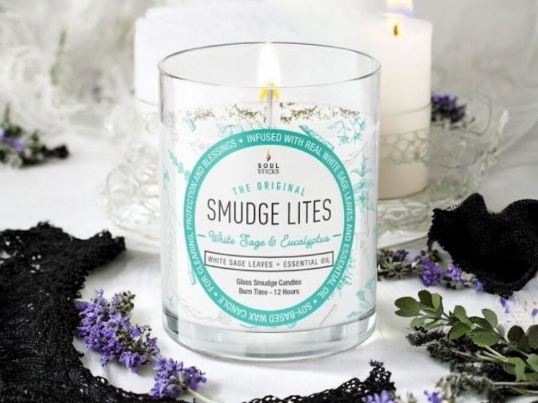 White Sage &amp; Eucalyptus Votive Smudge Candle