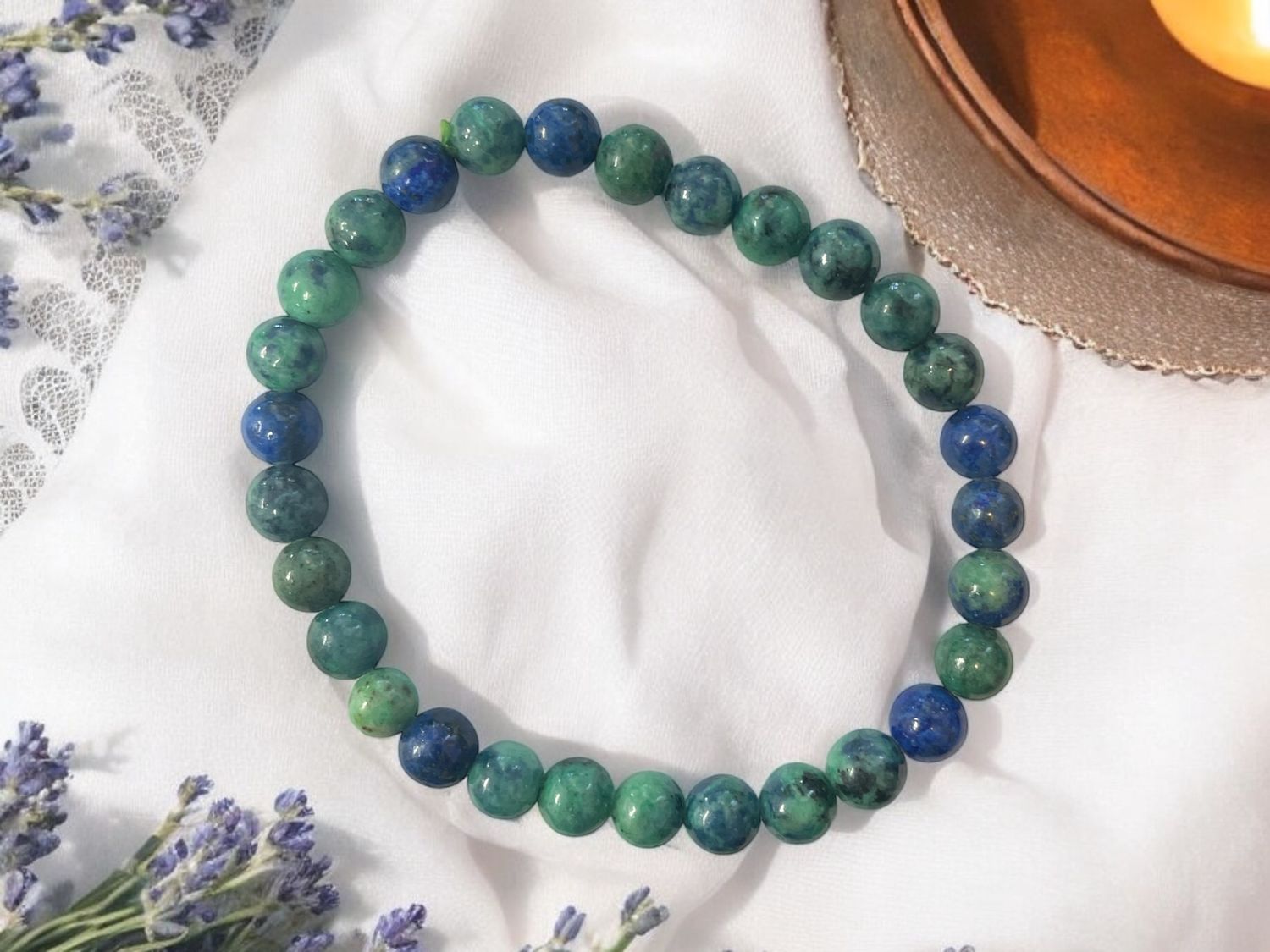 Lapis w/ Azurite Bracelet 6mm