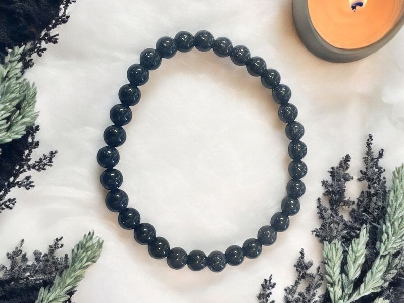 Blue Sandstone Bracelet 6mm