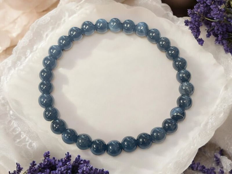 Blue Tigers Eye Bracelet 6mm