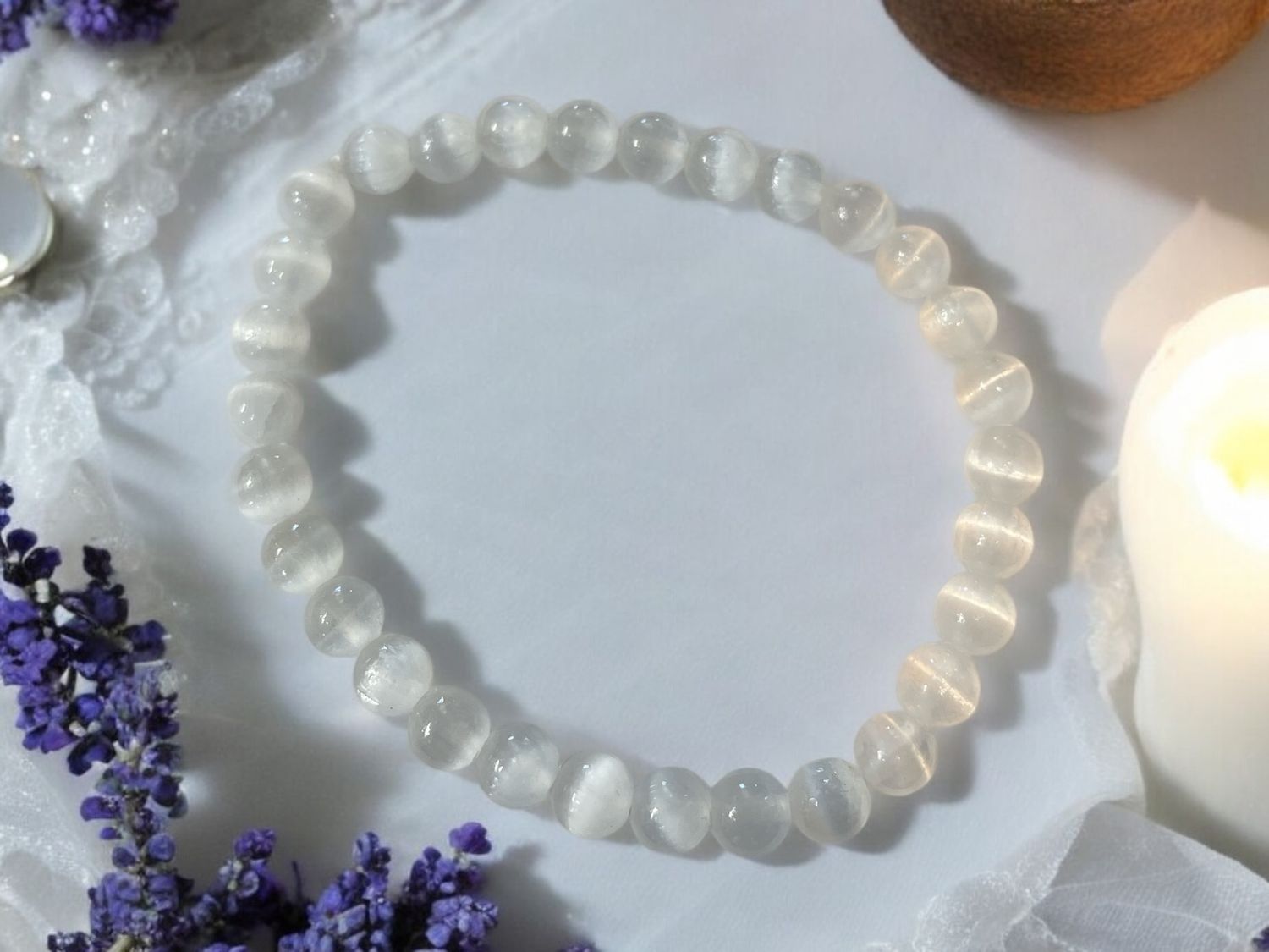 Selenite Bracelet 6 mm