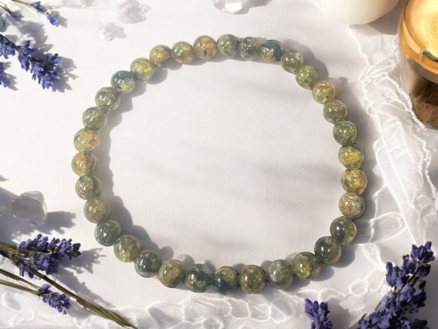 Green Jasper Bracelet 6 mm