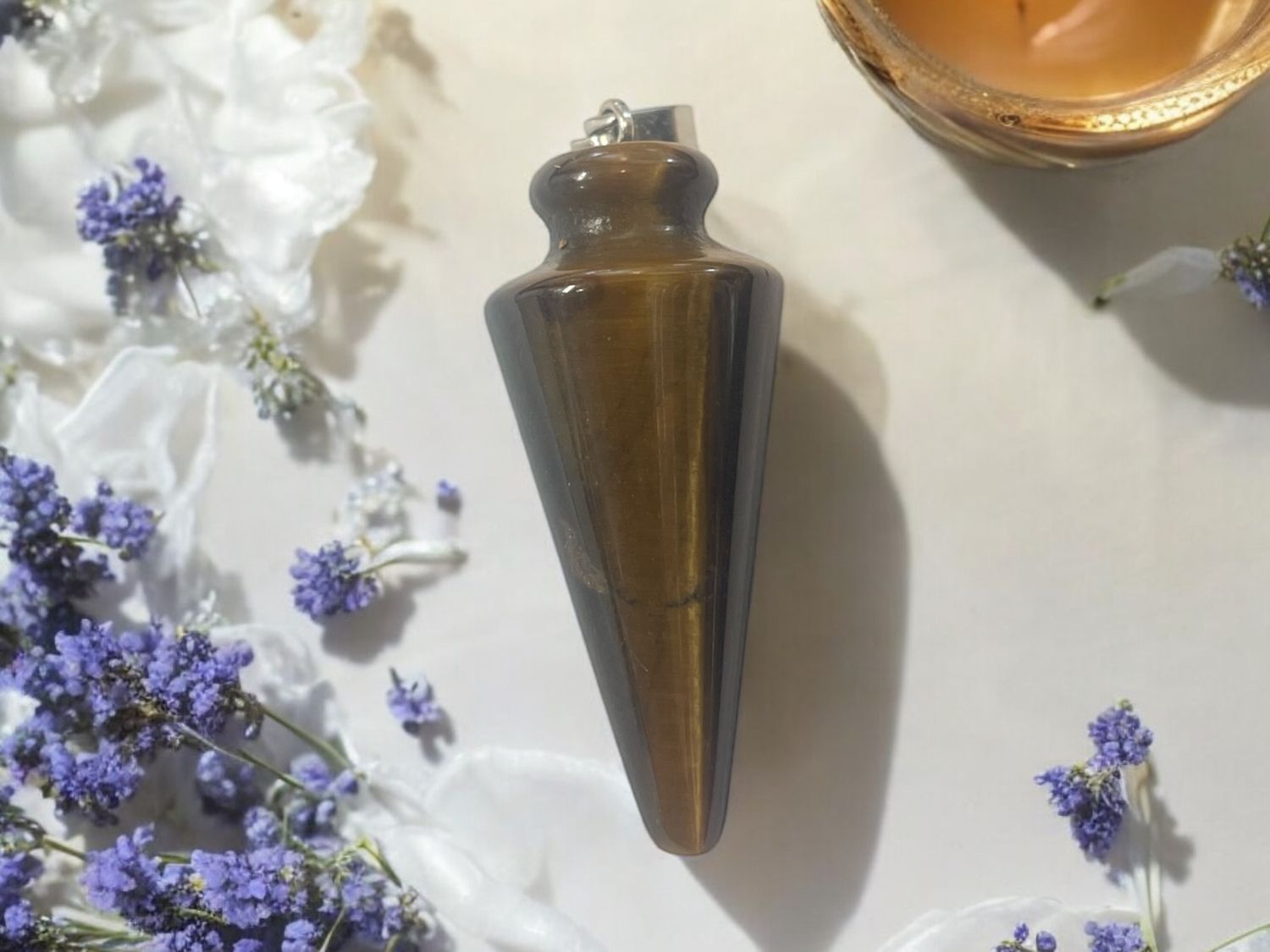 Tigers Eye  Pendant w/Point