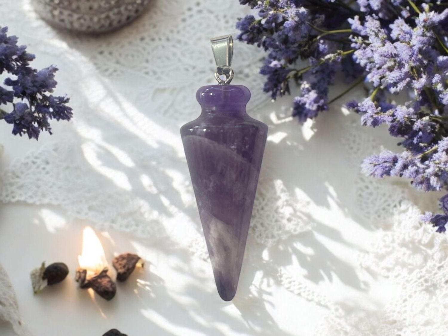 Amethyst Pendant w/Point