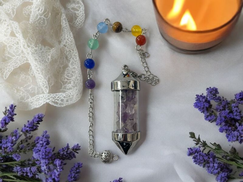Amethyst Pendulum w/ Chakra Chain