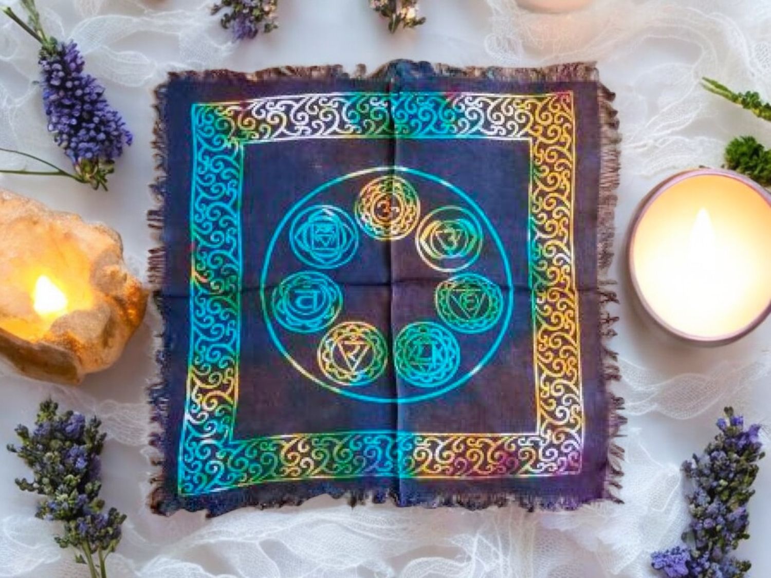 Seven Chakra Altar Cloth