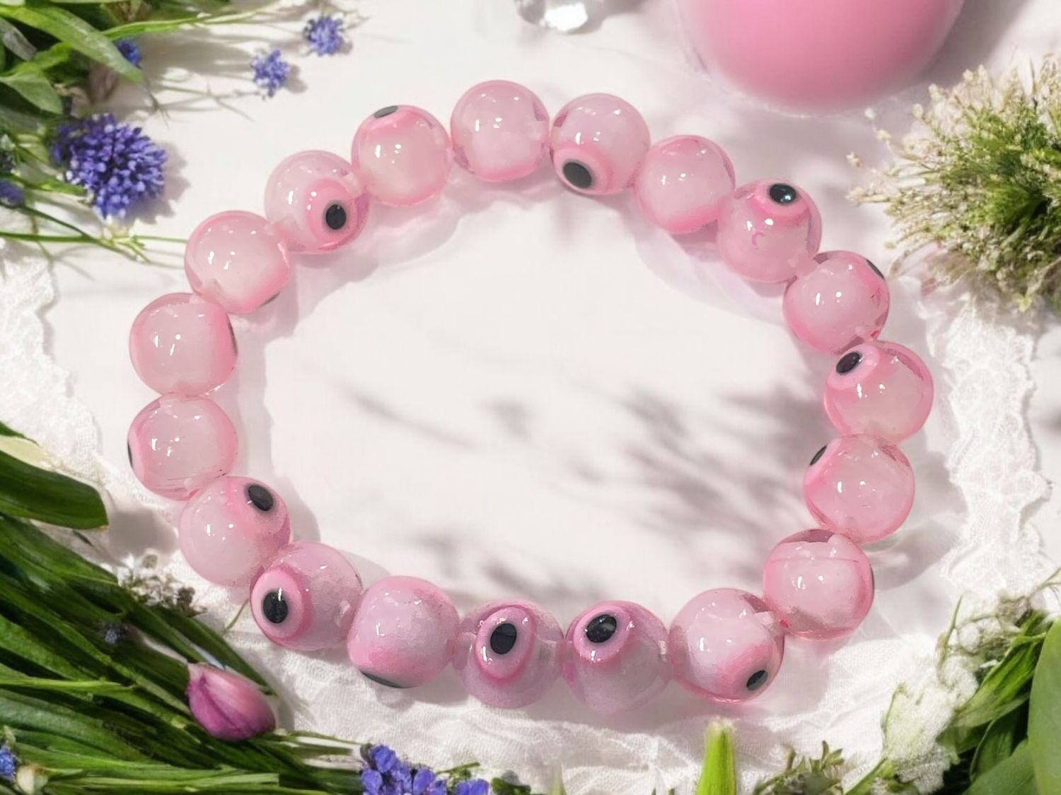 Evil Eye Bracelet light Pink