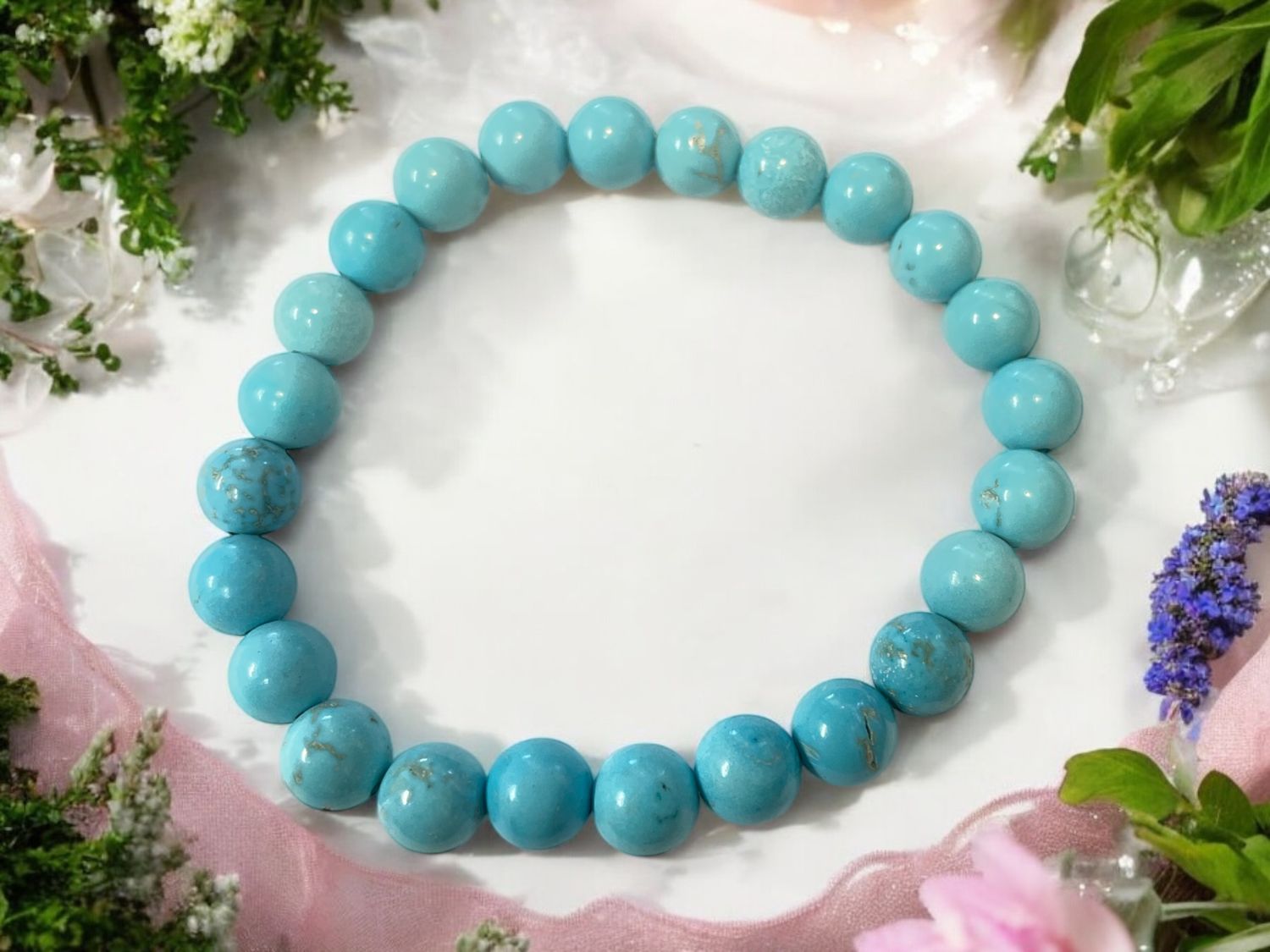 Howlite Turqoise Bracelet 6mm