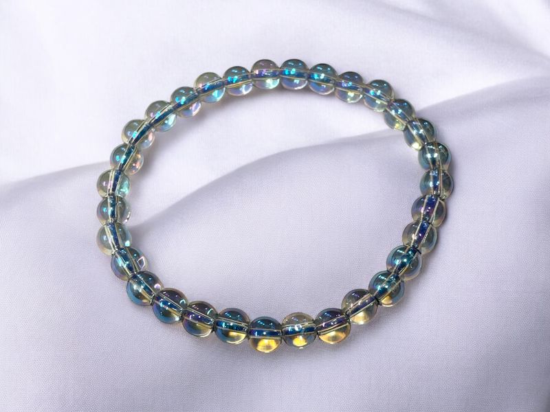 Aura Blue Quartz  6mm