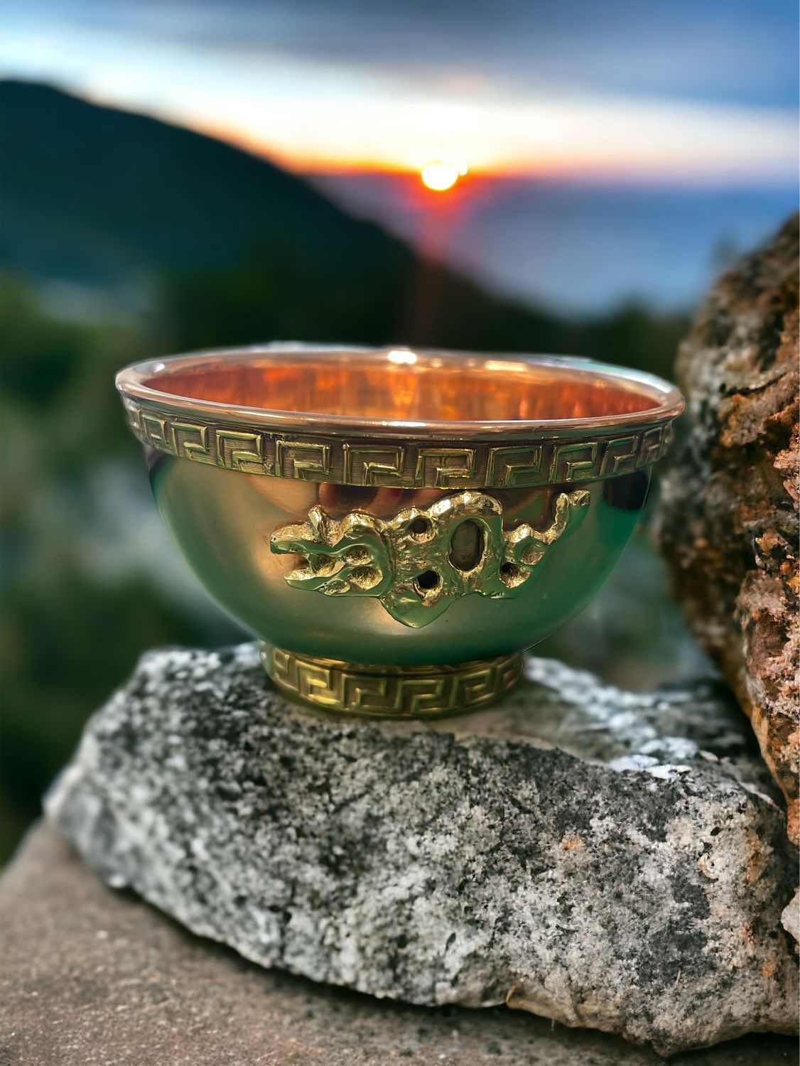 Dragon Offering Bowl  Copper
