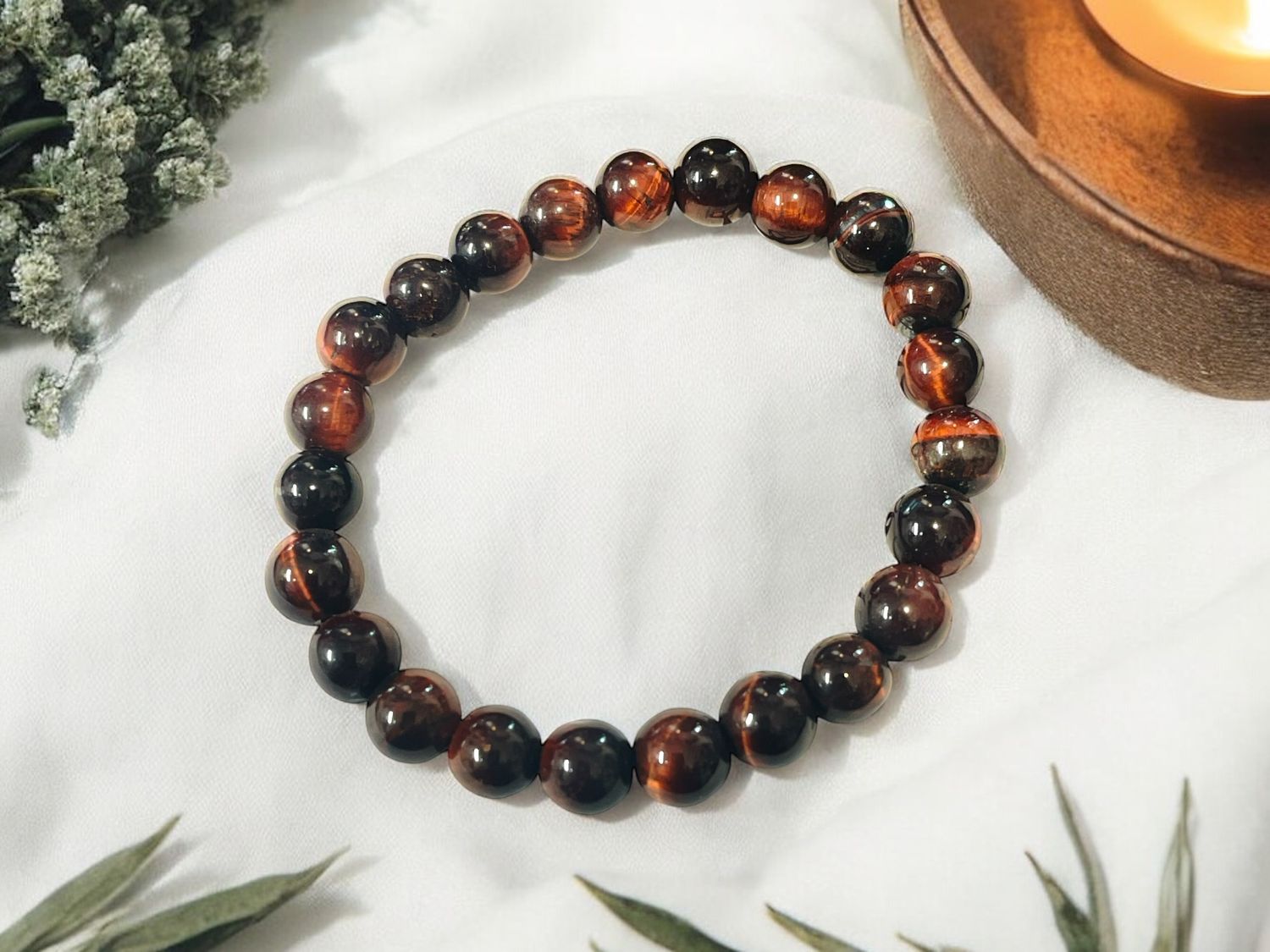Red Tigers Eye Bracelet 8 mm