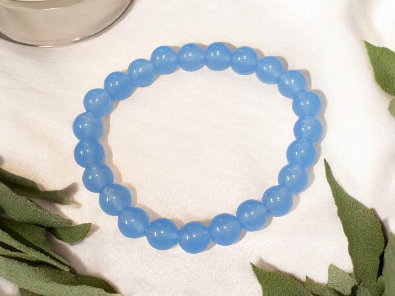 Blue Chalcedony Bracelet 8 mm
