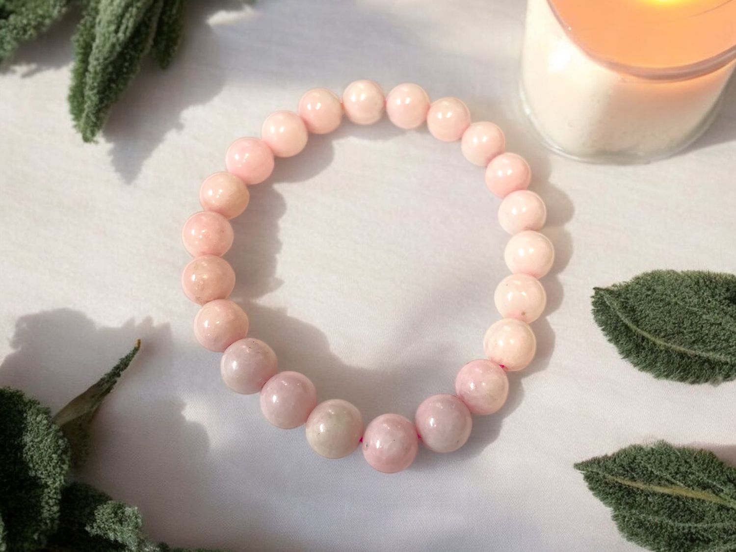 Pink Clinozoisite Bracelet 8-10mm