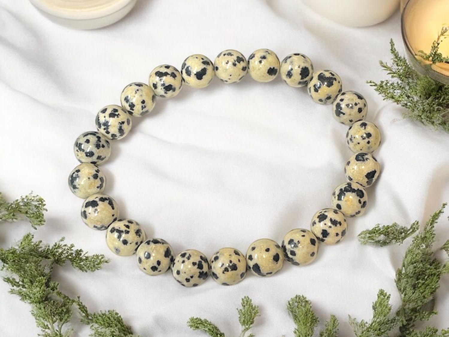 Dalmatian Jasper Bracelet 8 mm