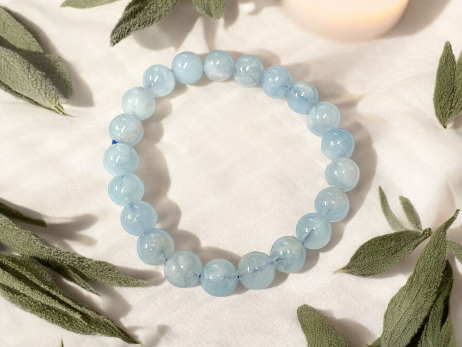 Aquamarine Bracelet 8-10mm