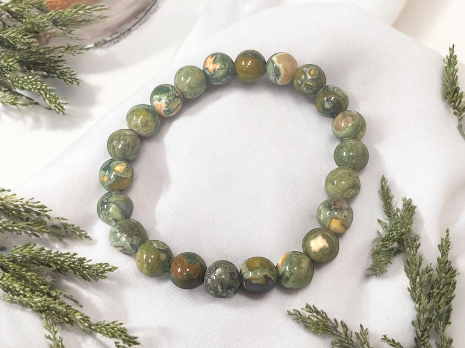 Rain Forest Jasper Bracelet 6 mm