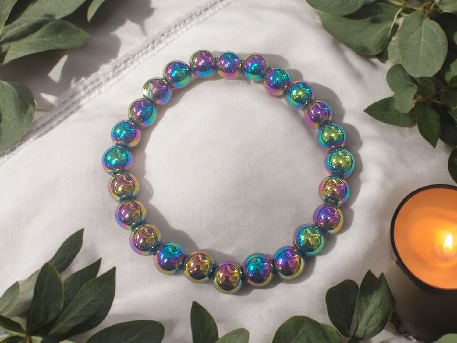 Rainbow Hematite Bracelet 8-10 mm
