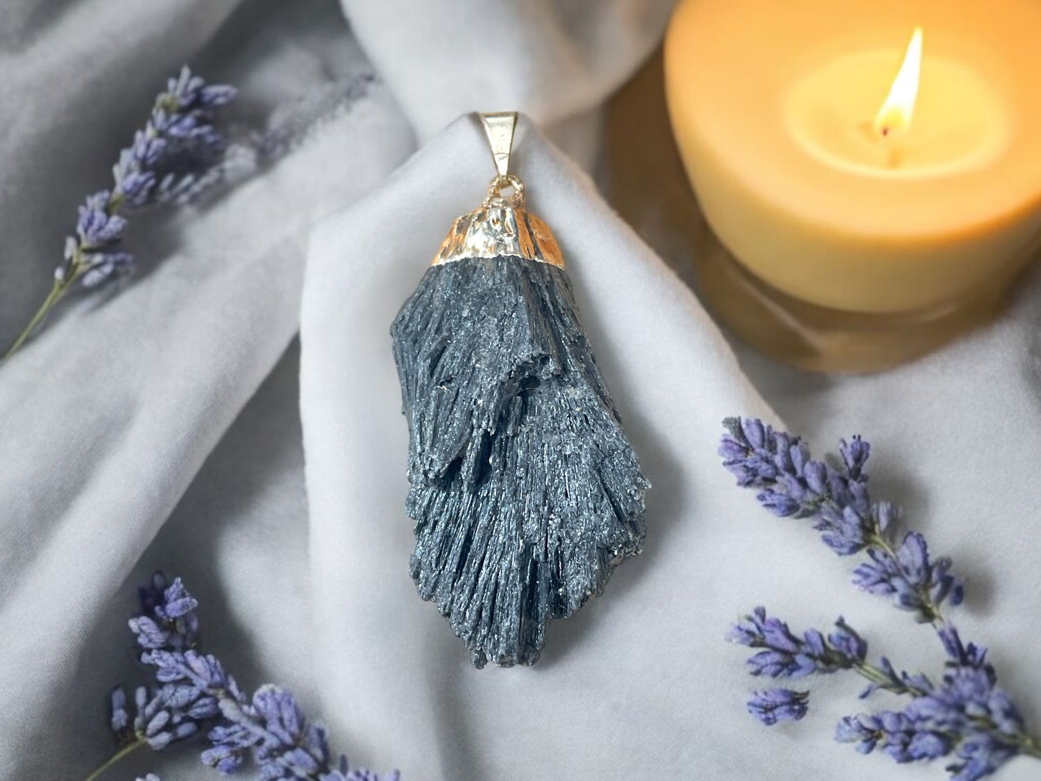 Black Kyanite Pendant