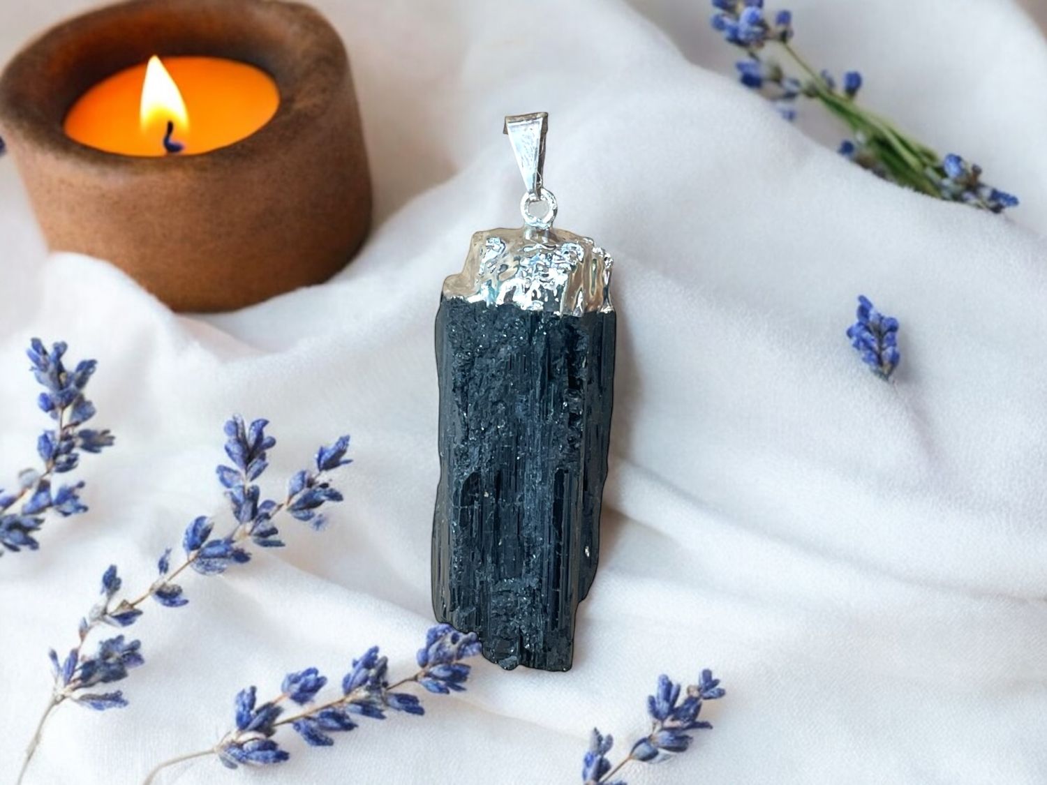 Black Tourmaline Pendant (Silver)