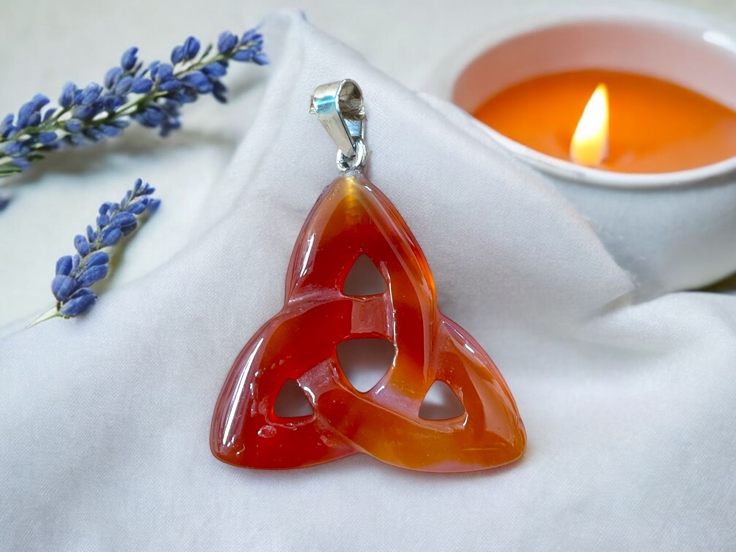 Carnelian Triquetra Pendant