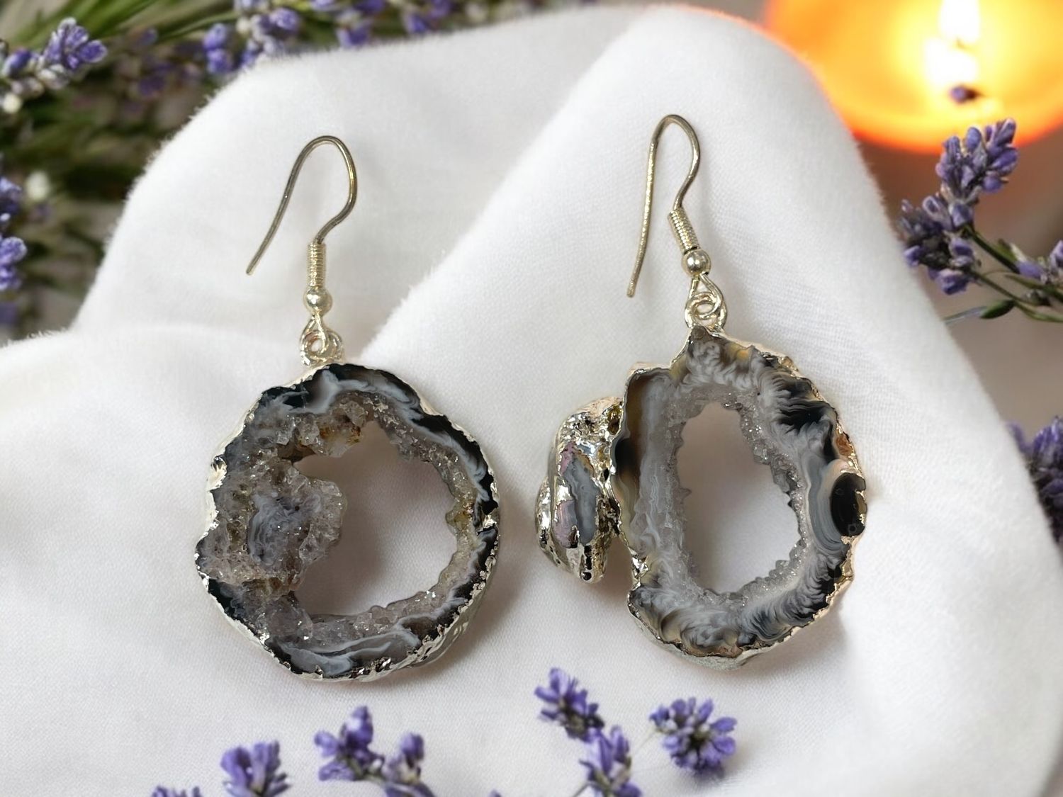 Agate Geode Earrings