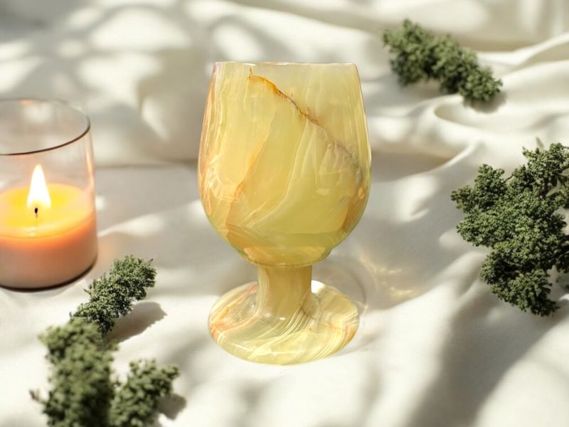 Green Onyx Altar Chalice 4&quot; x 2.5&quot;