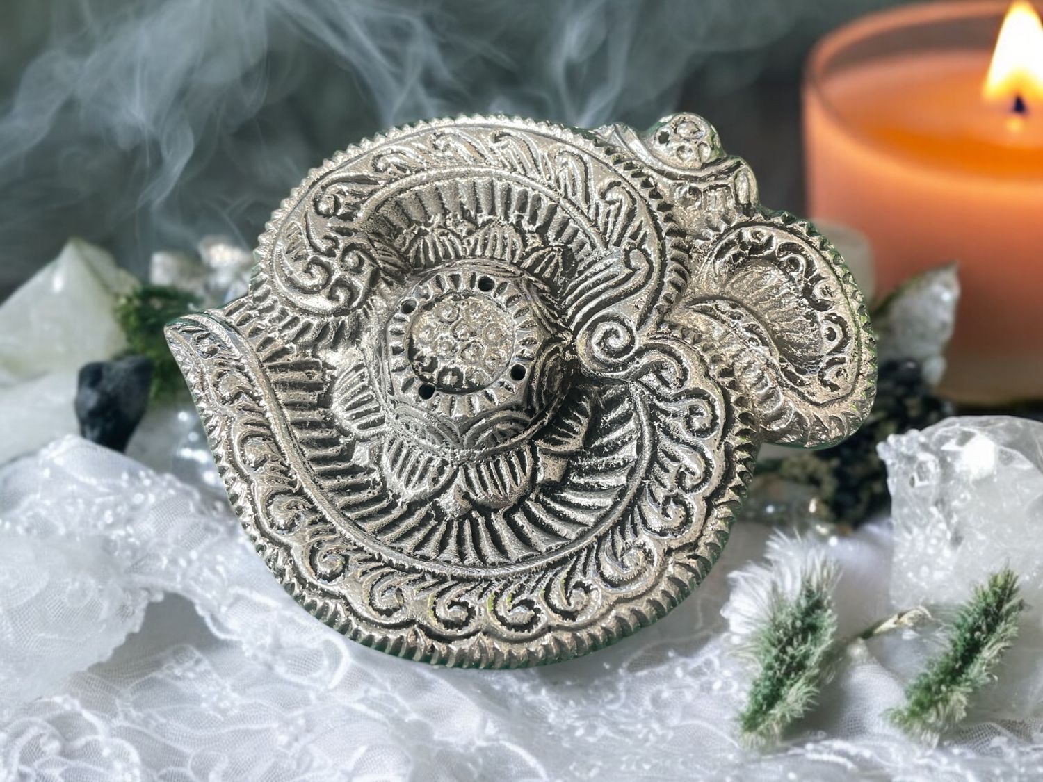 OM Metal Incense Burner