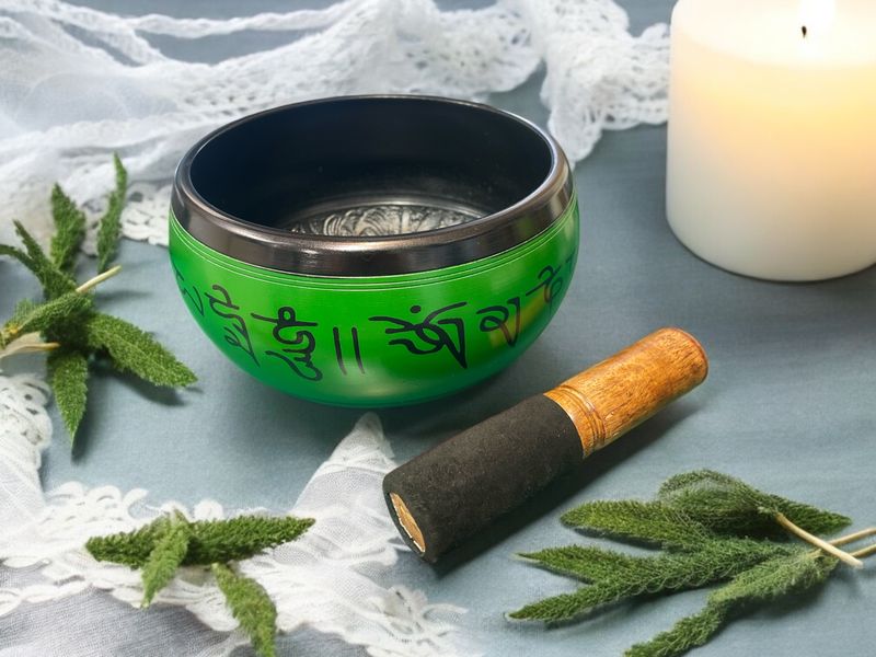 Singing Bowl Green w/ Striker 6&quot;