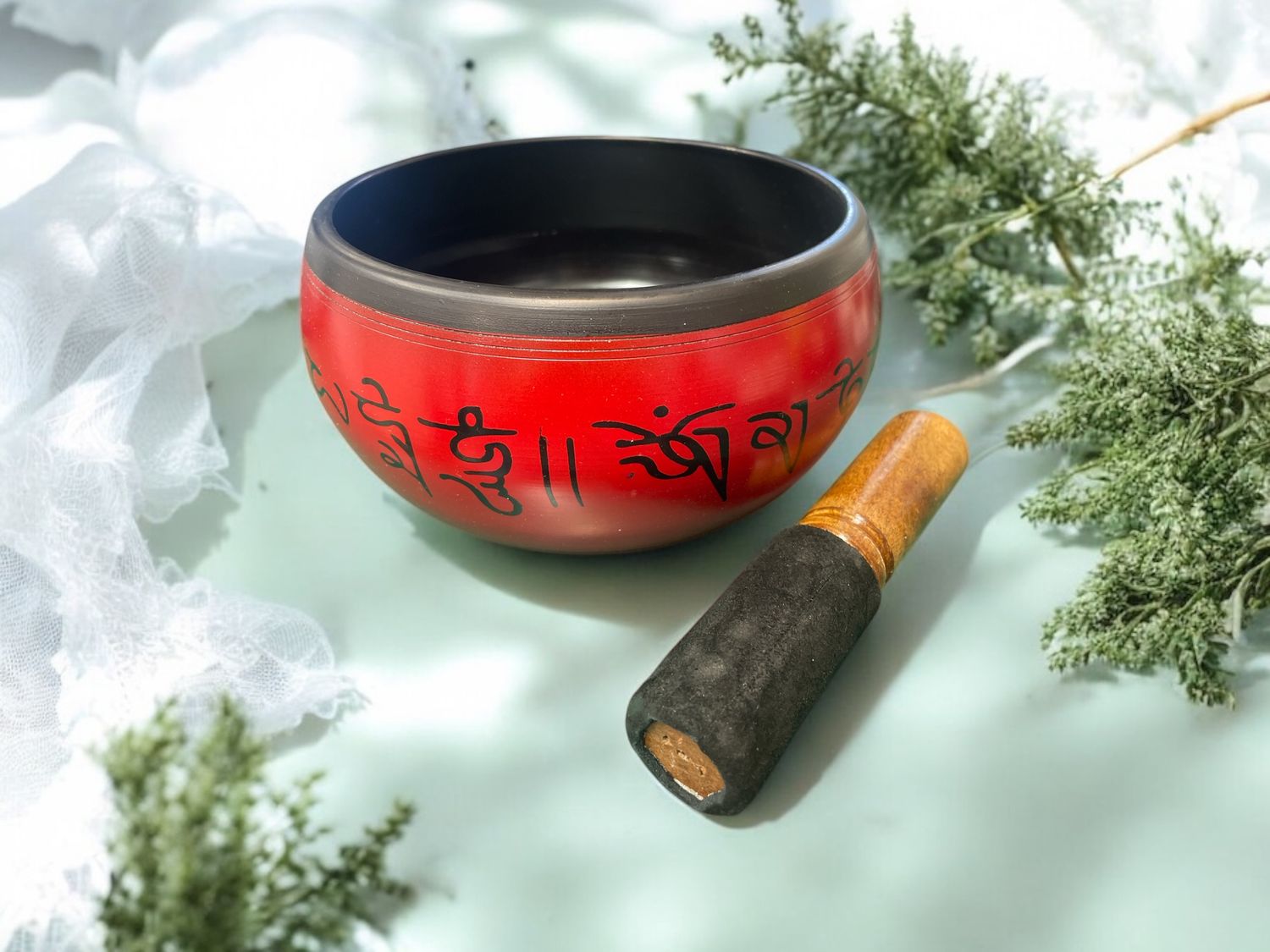 Singing Bowl Red w/ Striker 6&quot;
