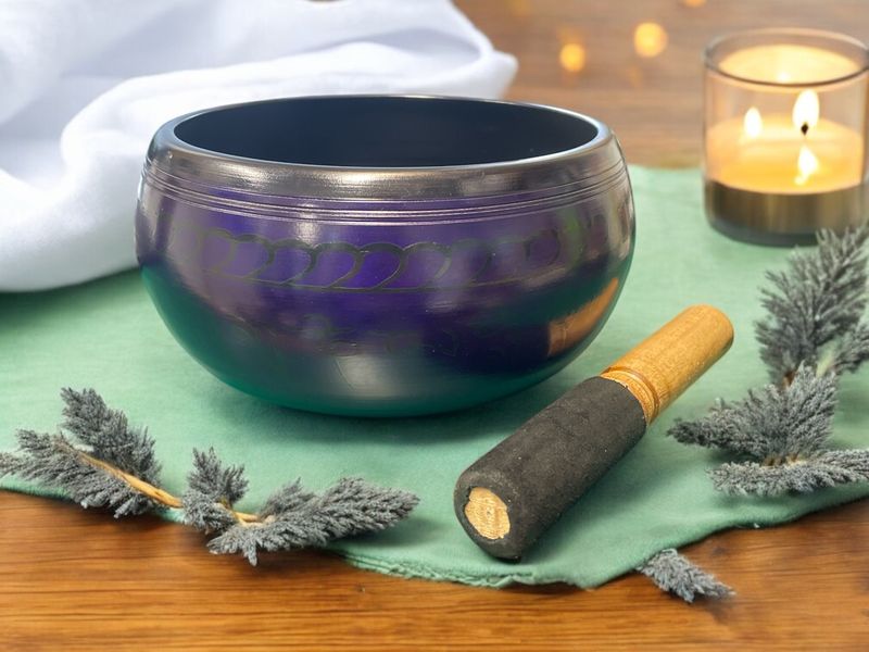Singing Bowl Purple w/ Striker 7&quot;