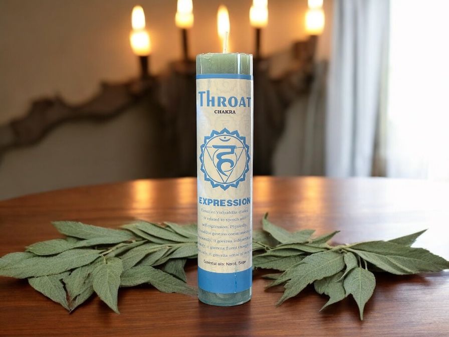 Throat Chakra Candle 7&quot;