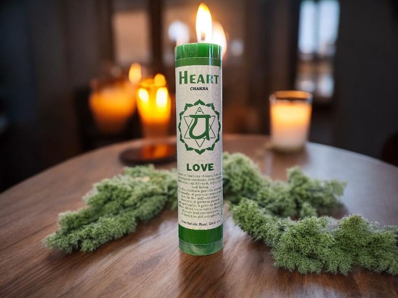 Heart Chakra Candle 7&quot;