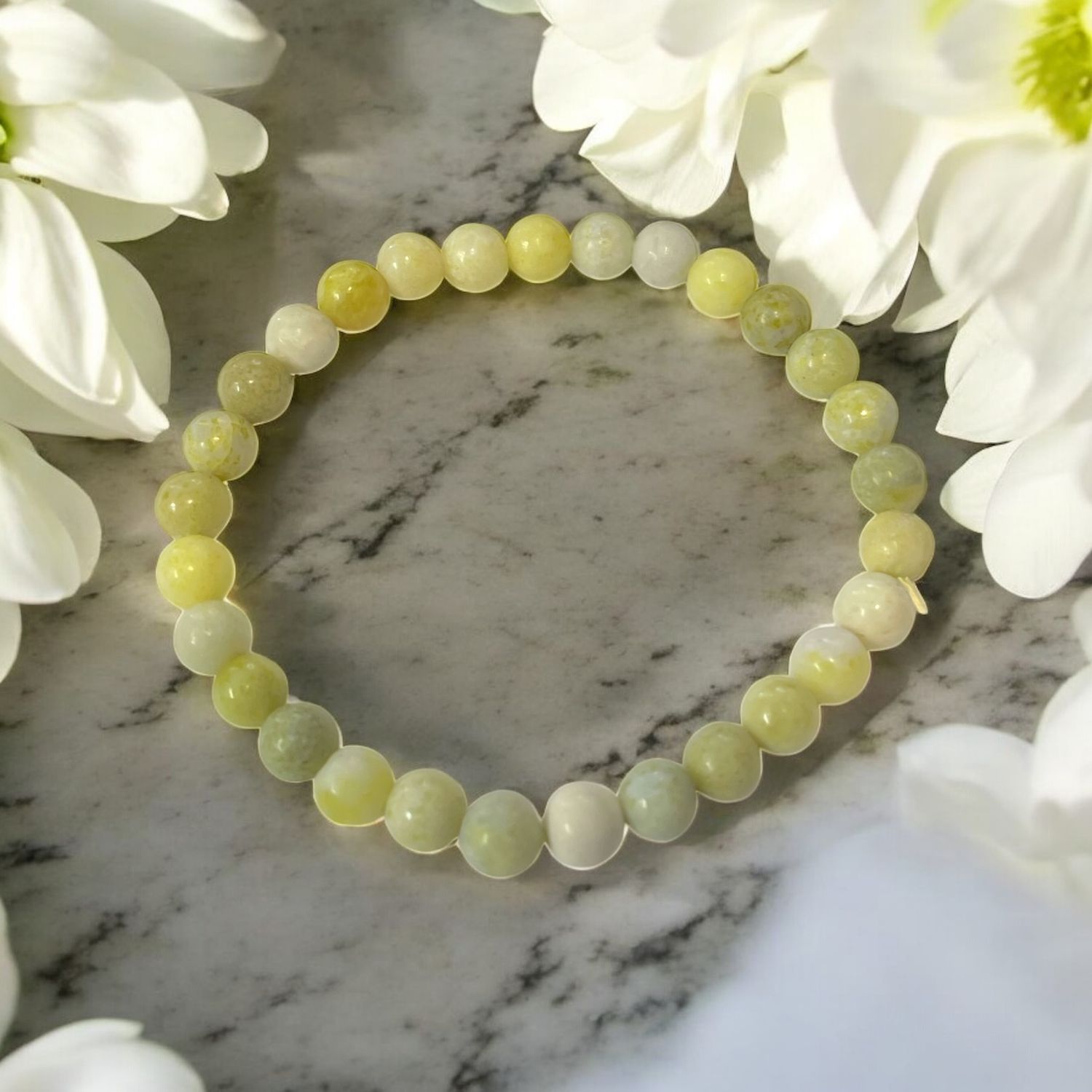 Lemon Jade Bracelet 6mm