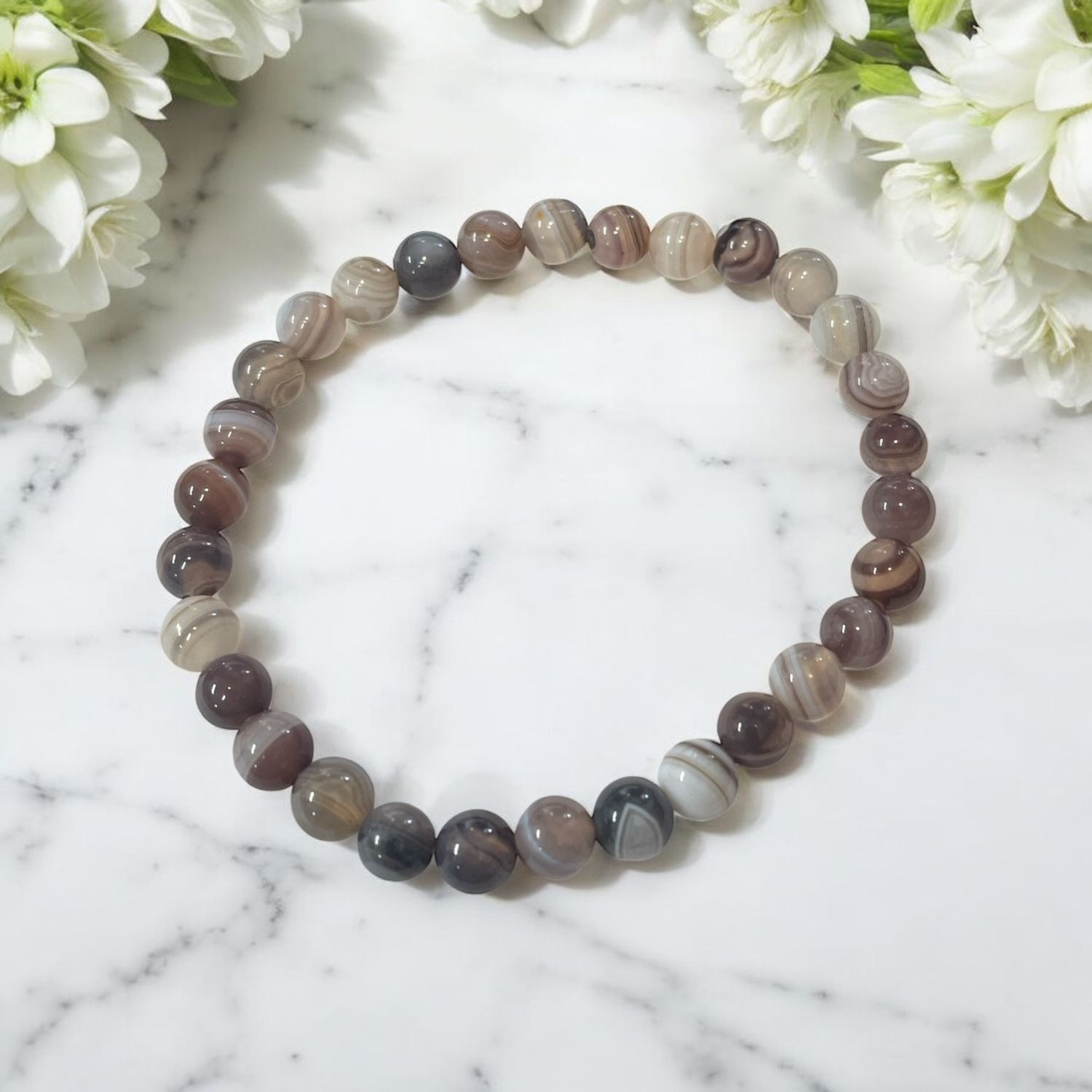 Botswana Agate Bracelet 6mm