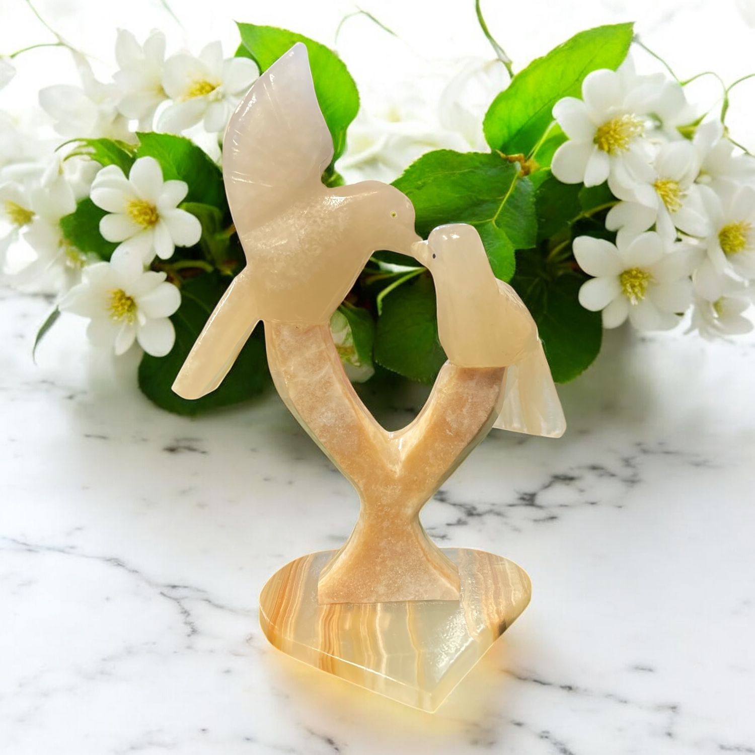 Onyx Twin Doves  on Tree