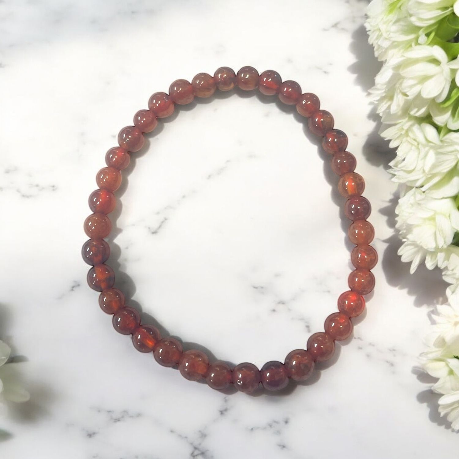 Garnet Bracelet 4 mm
