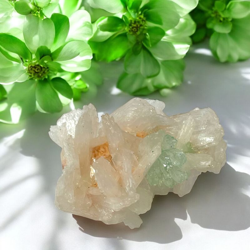 Green Apophyllite, Stilbite &amp; Heulandite