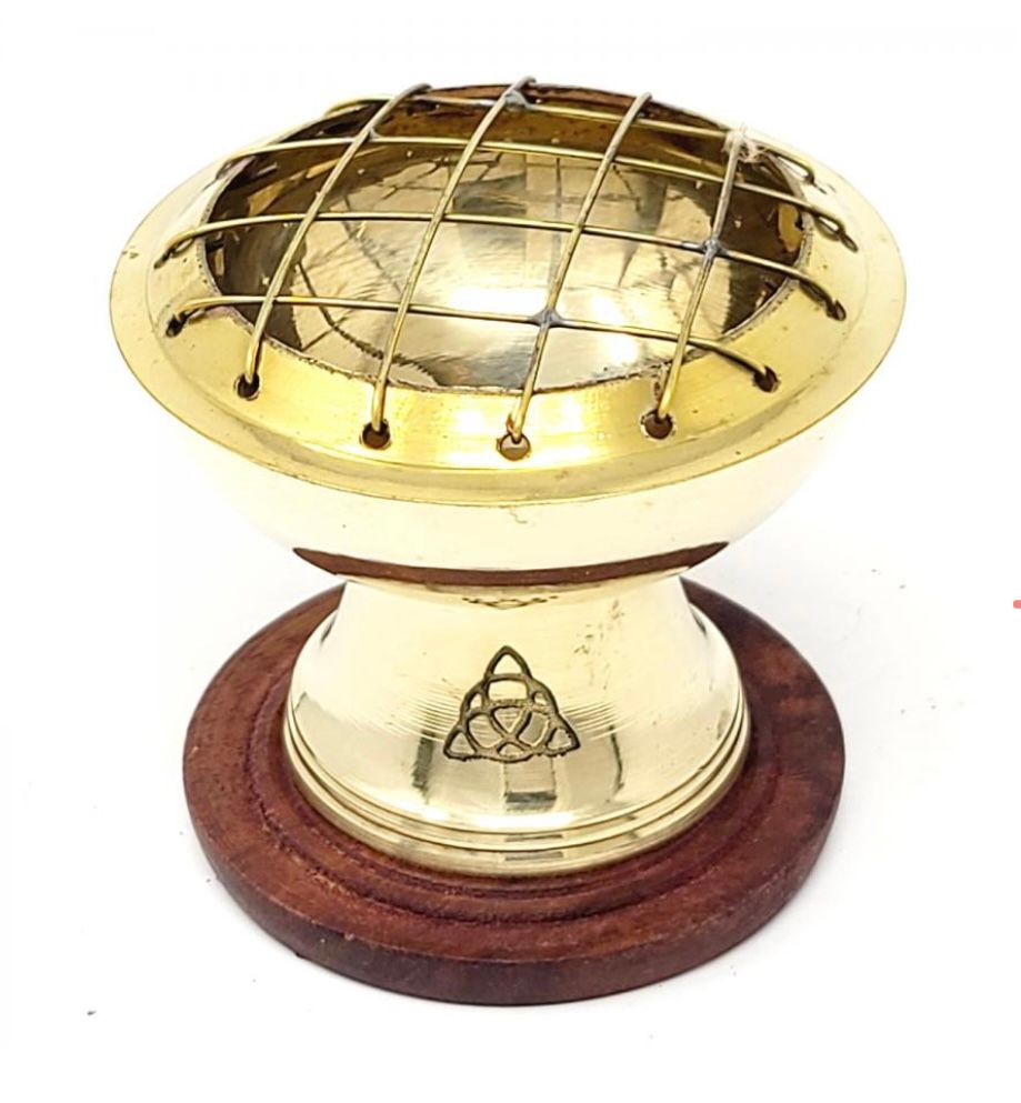 Triquetra Carved Brass Burner