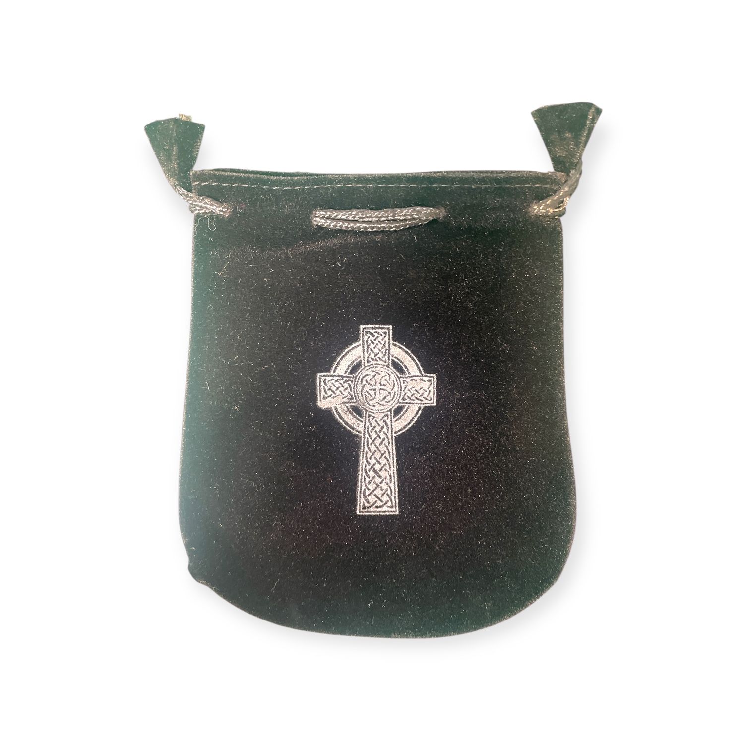 Celtic Cross Velvet Bag w/Drawstring