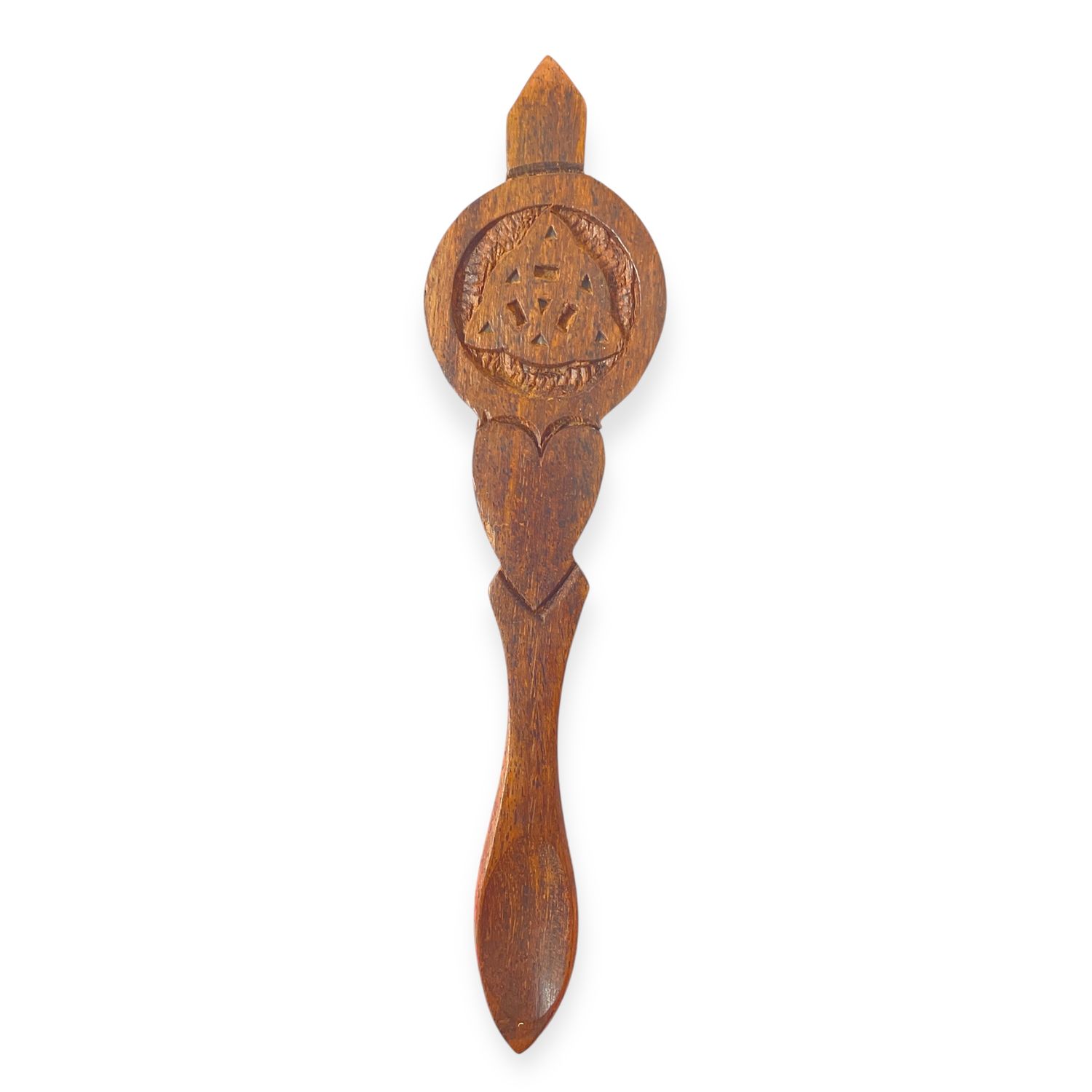 Triquetra Carved Wood Altar Spoon 6.5&quot; Long