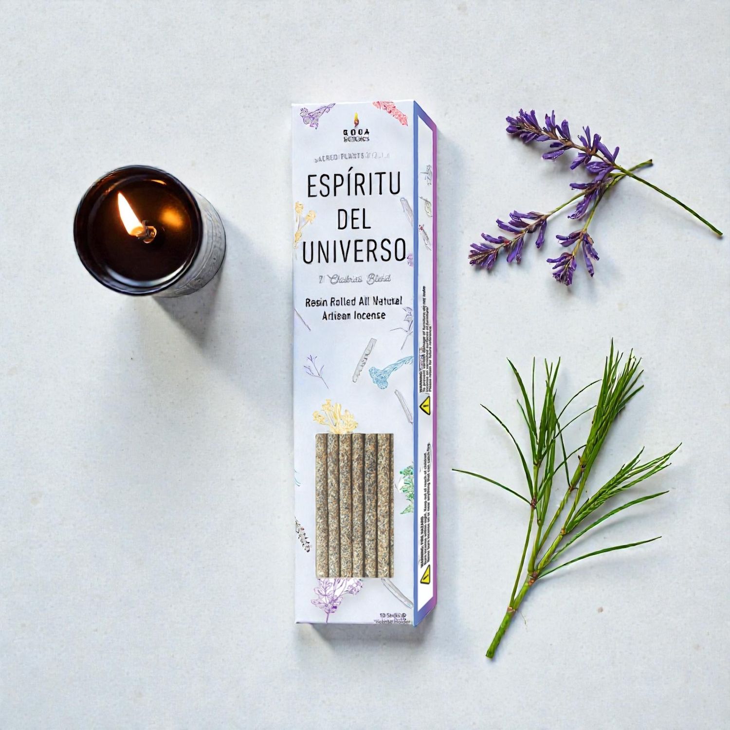 7 CHAKRAS Blend Resin Rolled Incense Sticks