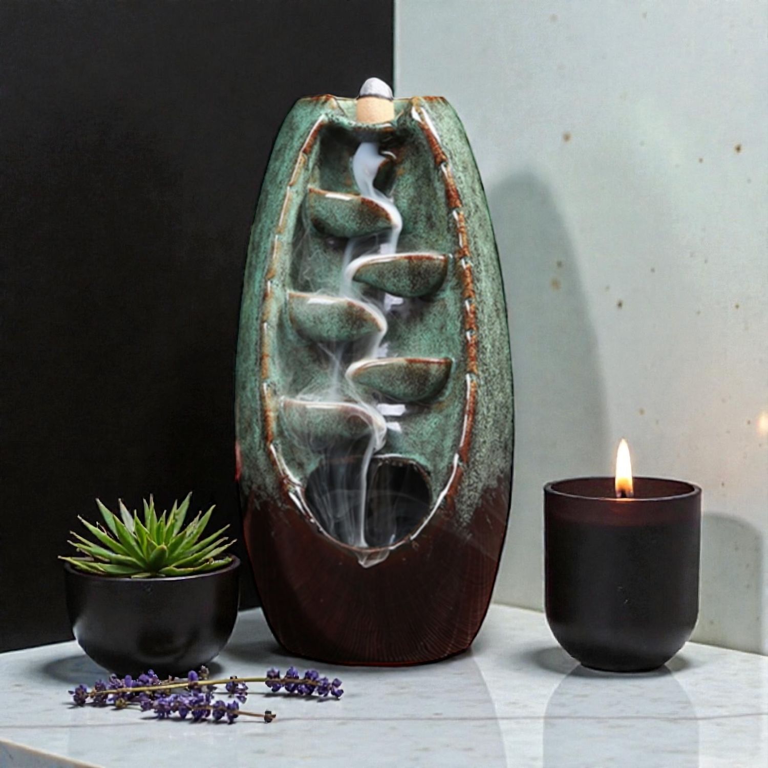 Green Zen Ceramic Backflow Burner